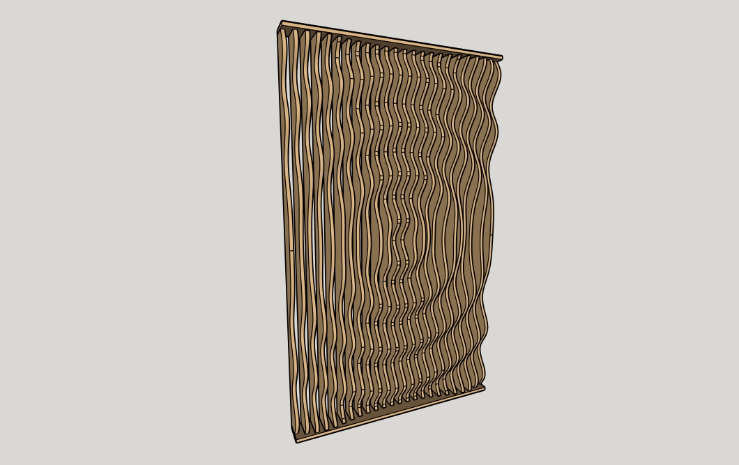 Gota de agua, celosía de madera a medida